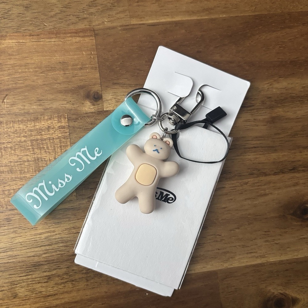 MISS ME JEANS keychain Bear Accessory Teddy Gift Logo NEW WITH TAG